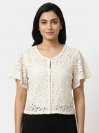 Rute Top Casual Cream Polyester
