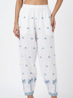 Diza Salwar Casual White Cotton
