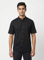 SIMPLI KURTA Shirt Casual Black Cotton