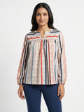 Top Casual Beige Blended