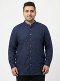 Kurta Casual Navy Cotton