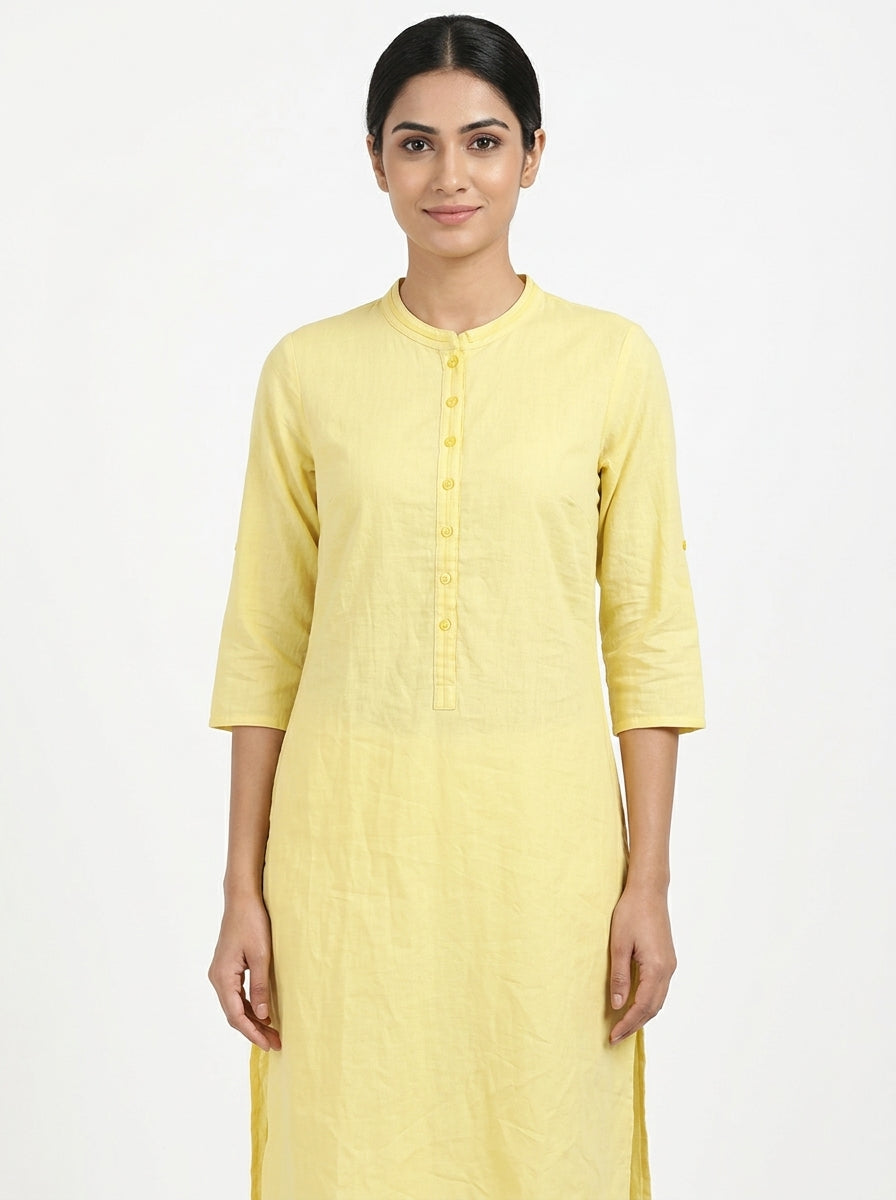 Aurelia Light Yellow Textured Top - XS