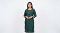 Dark Green Casual Top - Size L
