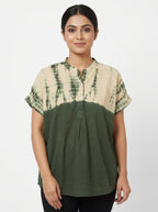 Maaesa Top Casual Olive Cotton