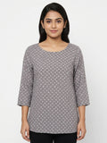Here & Now Top Casual Grey Viscose