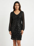 Papaya Dress Formal Black Blended & Polyester