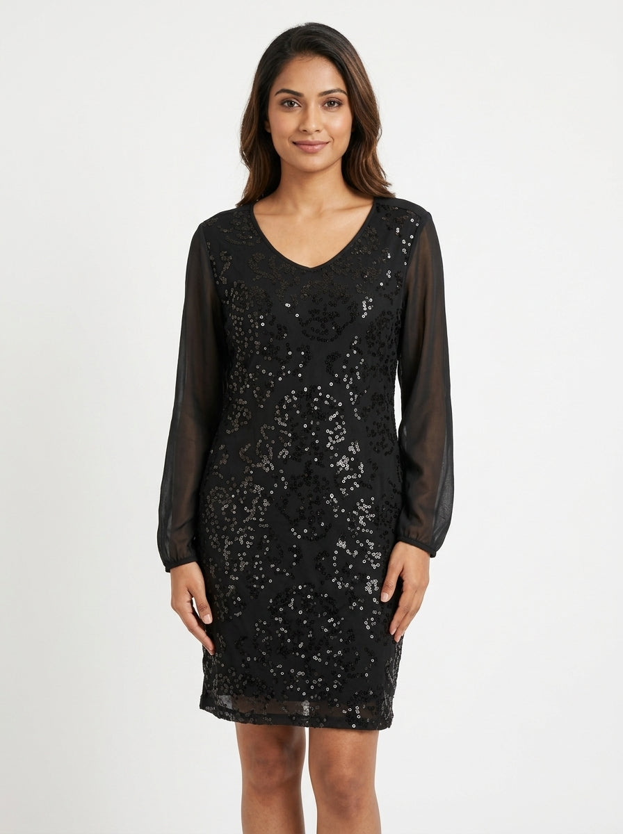 Papaya Dress Formal Black Blended & Polyester