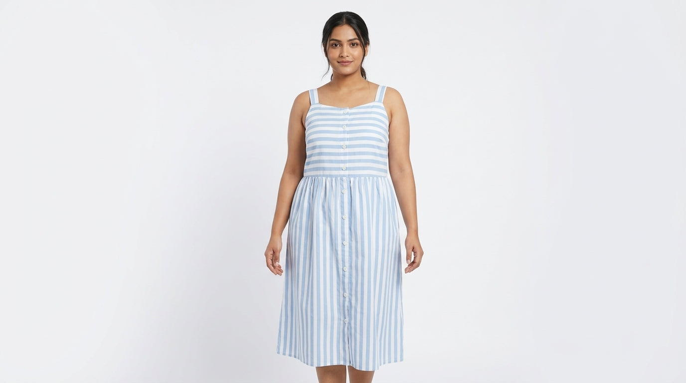IDENIM Tom Dress Casual Blue Cotton