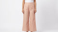 Peach Zig-Zag Print Casual Trousers