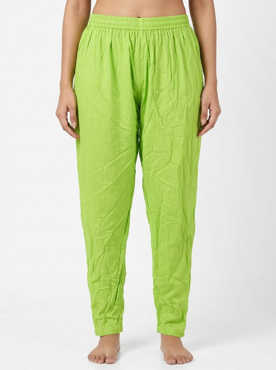Meeranshi Lime Green Elastic Waist Bottoms - XS