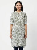 ZORRA Women's Green Leaf Print Blouse Top - Size M