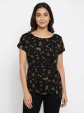 Denim Jeans & Casual Top Black Viscose