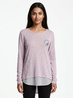 H&M Lavender Relaxed Fit Long Sleeve Top