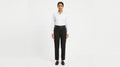 Black Regular Fit Trousers with Belt