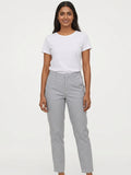 Grey Pinstripe Regular Fit Trousers