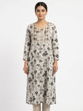 PRIMA L Abstract Floral Print Blouse