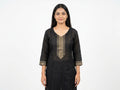Kurti Casual Black Silk