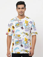 Jamie Hustler J&H Multi-color Graphic Print Top - Size L