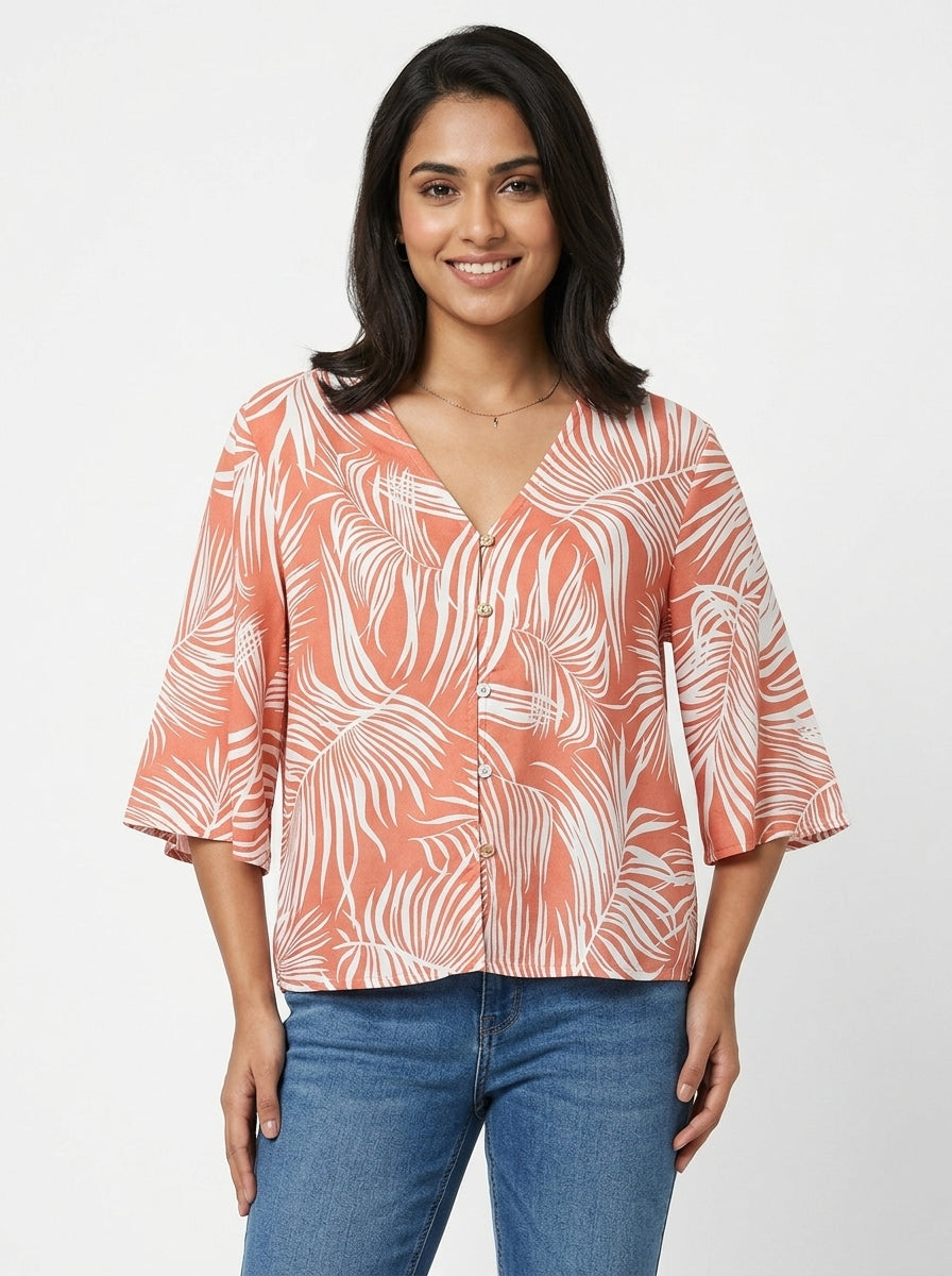 ONLY Top Casual Coral Viscose & Polyester