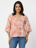 ONLY Top Casual Coral Viscose & Polyester