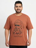 Juneberry T-Shirt Streetwear Tan Cotton & Blended