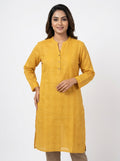 XXL Sheer Golden Yellow Textured Top