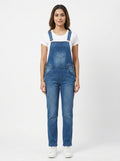 Casual Blue Denim Jumpsuit