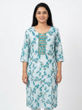 JANVI FASHIONS Light Blue Floral Top - Size L