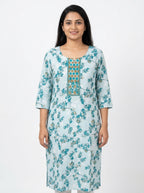 JANVI FASHIONS Light Blue Floral Top - Size L