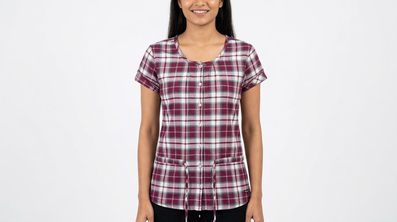 Lee Cooper Red Plaid Casual Button-Up Shirt - Size S