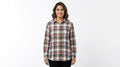 HENNY Women's Pink and Blue Plaid Flannel Shirt, XL