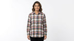 HENNY Women's Pink and Blue Plaid Flannel Shirt, XL