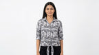 RIG Utility Clothing Black & White Abstract Print Shirt