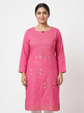 Pink Clothing Item with Gold Embroidery, Size XXL