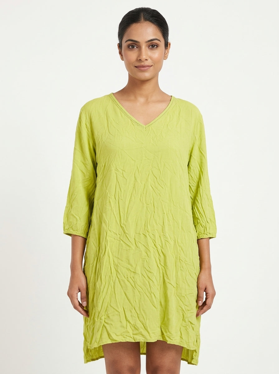 Anouk Kurti Casual Green Viscose