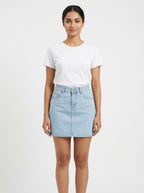 Women's Light Blue Denim Mini Skirt