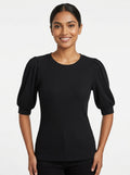 Express Top Casual Black Polyester & Viscose