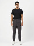 Charcoal Sporty Track Pants with Elastic Waist