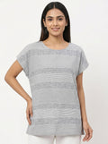 Striped Relaxed Fit Tunic Top