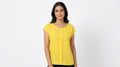Yellow Polka Dot Casual Top