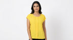 Yellow Polka Dot Casual Top