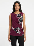 Wardrobe Top Casual Burgundy Polyester & Viscose