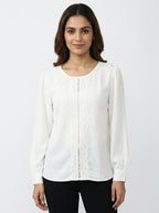 Allen Solly White Top/T-Shirt - Size M