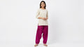 Magenta Solid Viscose Blend Salwar