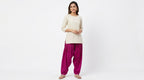 Magenta Solid Viscose Blend Salwar