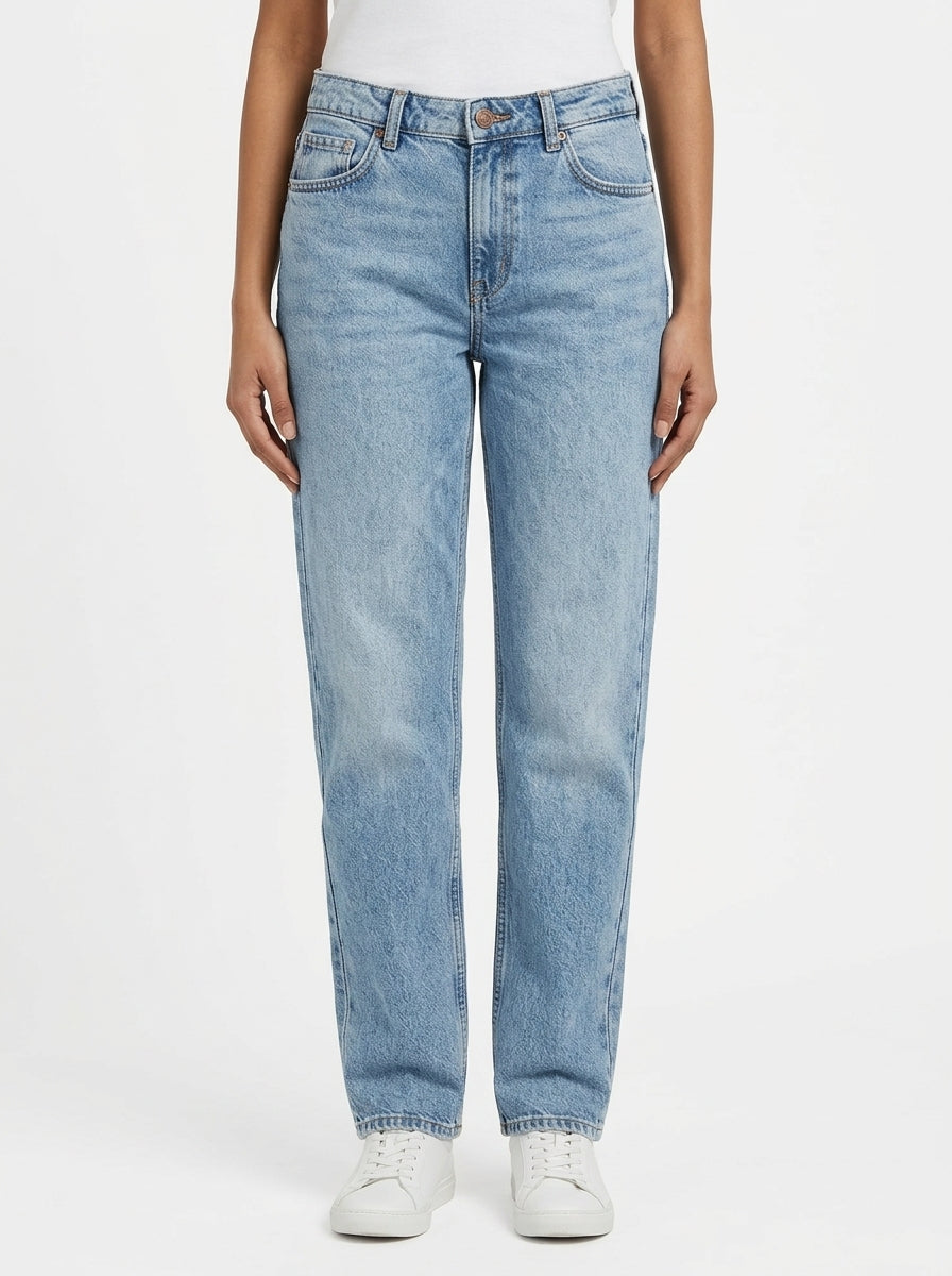Light Blue Washed Relaxed Fit Denim Jeans