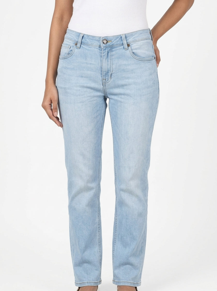 Light Blue Washed Denim Jeans