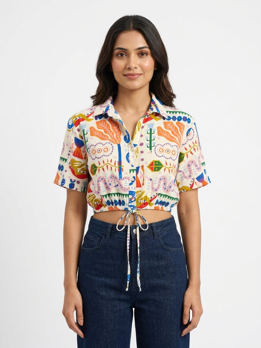 ONLY Top Casual White Cotton