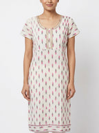 Kurti Casual White Cotton