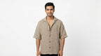 Beige Woven Relaxed Fit Casual Shirt